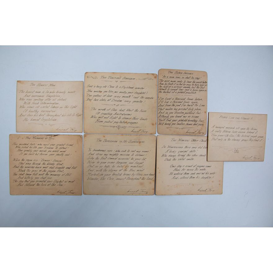 TERRY, LIONEL - Manuscript Poems [7x]
