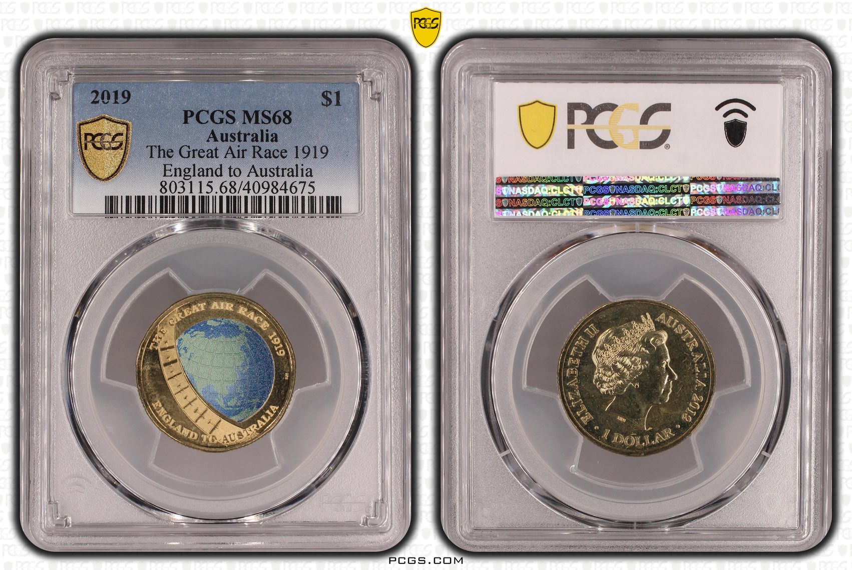 Elizabeth II, One Dollar, 2019, MS68