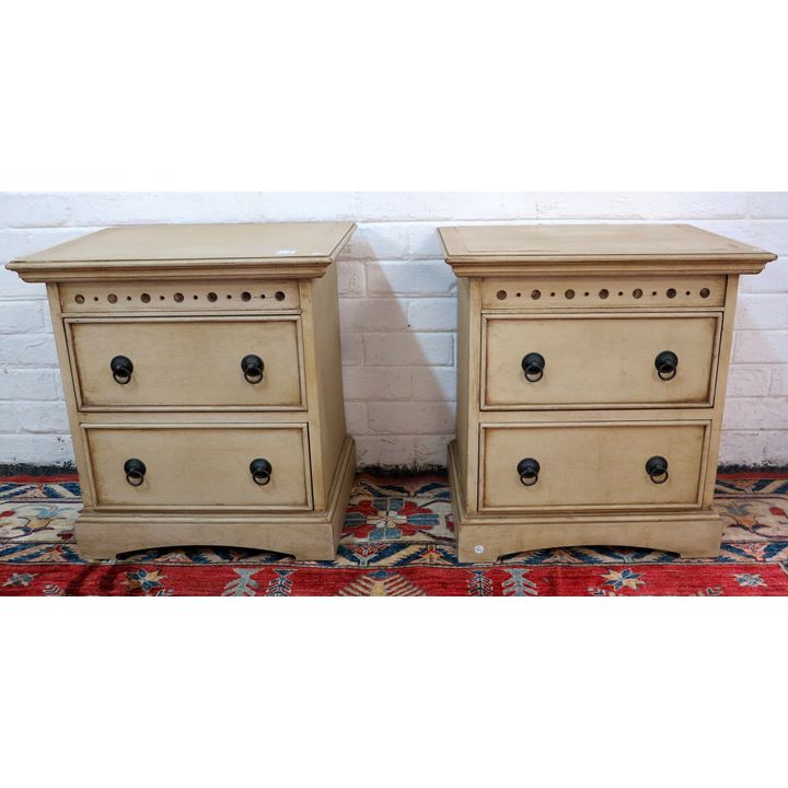 PAIR OF PAINTED PEDESTALS,