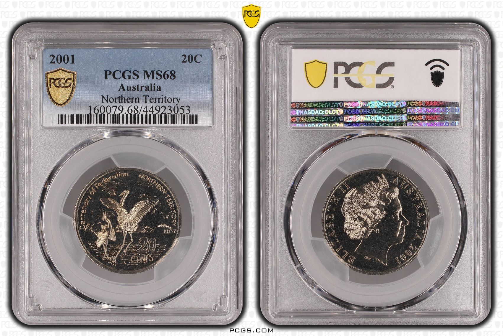 2001 Australia Twenty Cent, 20c Northern Territory PCGS - MS68 -053