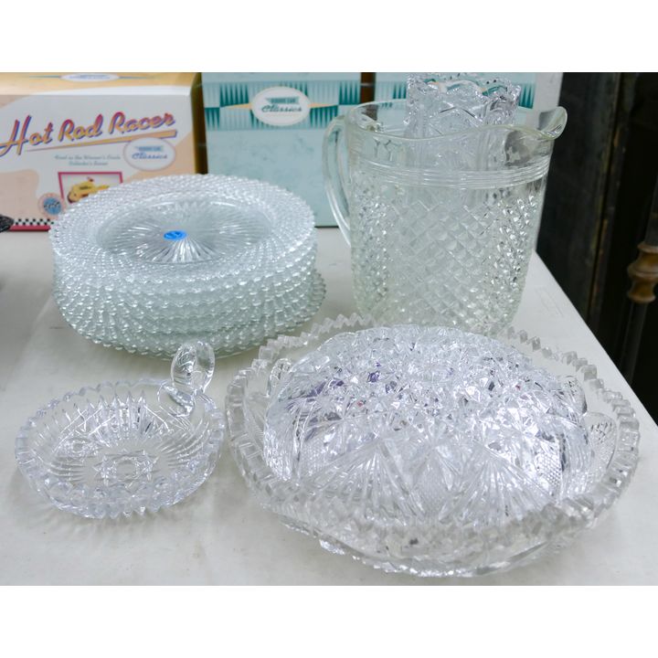 10pc Cut Glass Plates Etc.