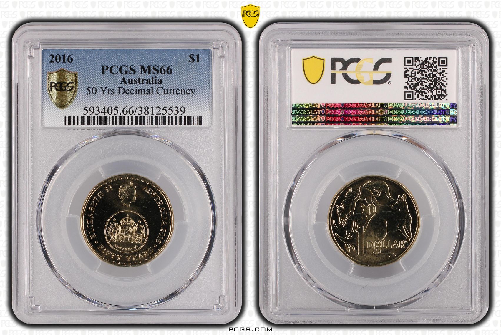 50 Yrs Decimal Currency, One Dollar, 2016, PCGS MS 66