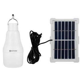 Switched Solar Powered LED Light Bulb Solar Panel Included |
