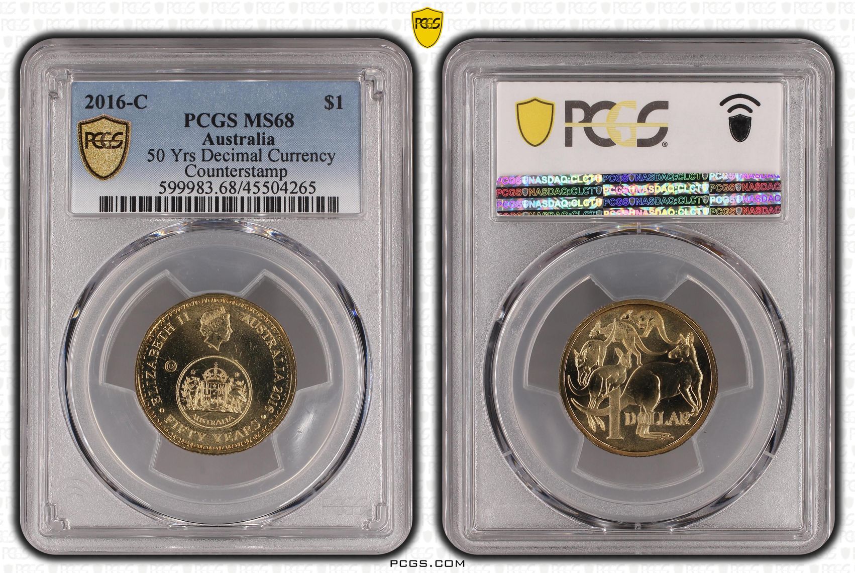 50 Yrs Decimal Currency, One Dollar, 2016-C, PCGS MS 68