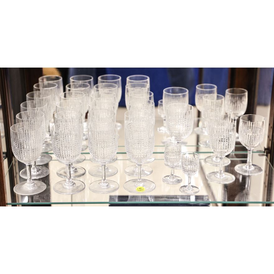 18pc Baccarat Nancy Crystal Stemware 3.25'' to 5.5''