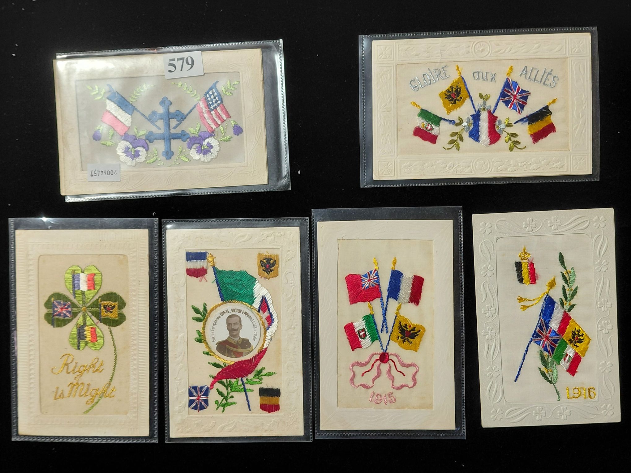 579 · SILK POSTCARDS - WWI
