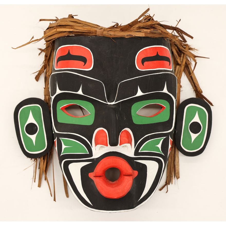 Tony Gulbrandsen ''Dzonokwa'' Painted Cedar Mask