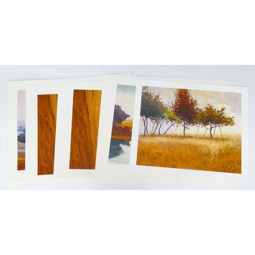14pc Kent Lovelace Tree & Field Scene Lithographs.
