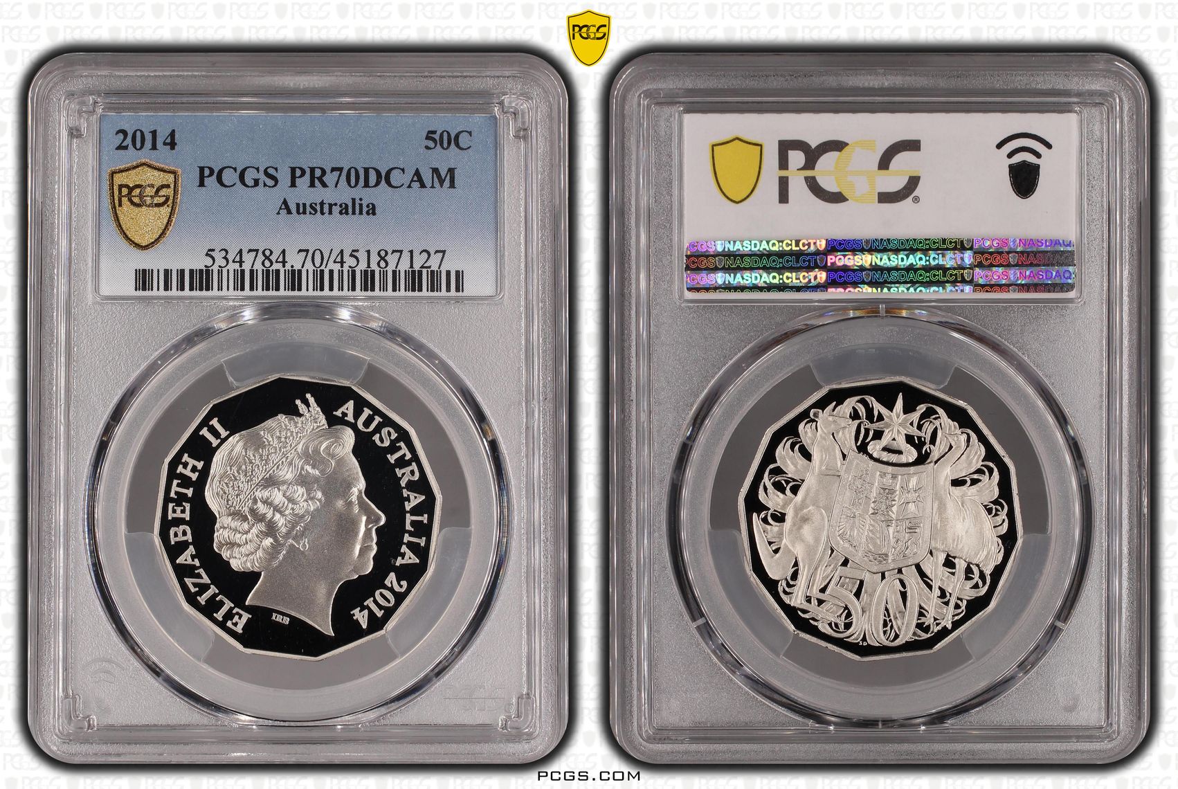 Elizabeth II, Fifty Cent, 2014, PCGS PR 70DCAM