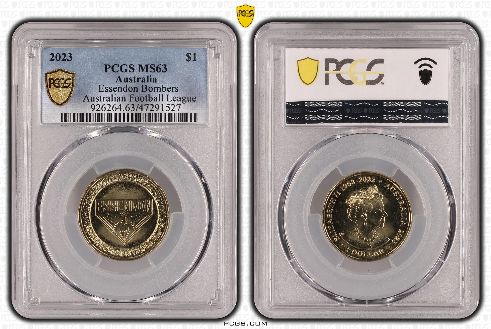 AFL - Essendon Bombers, One Dollar, 2023, PCGS MS 63