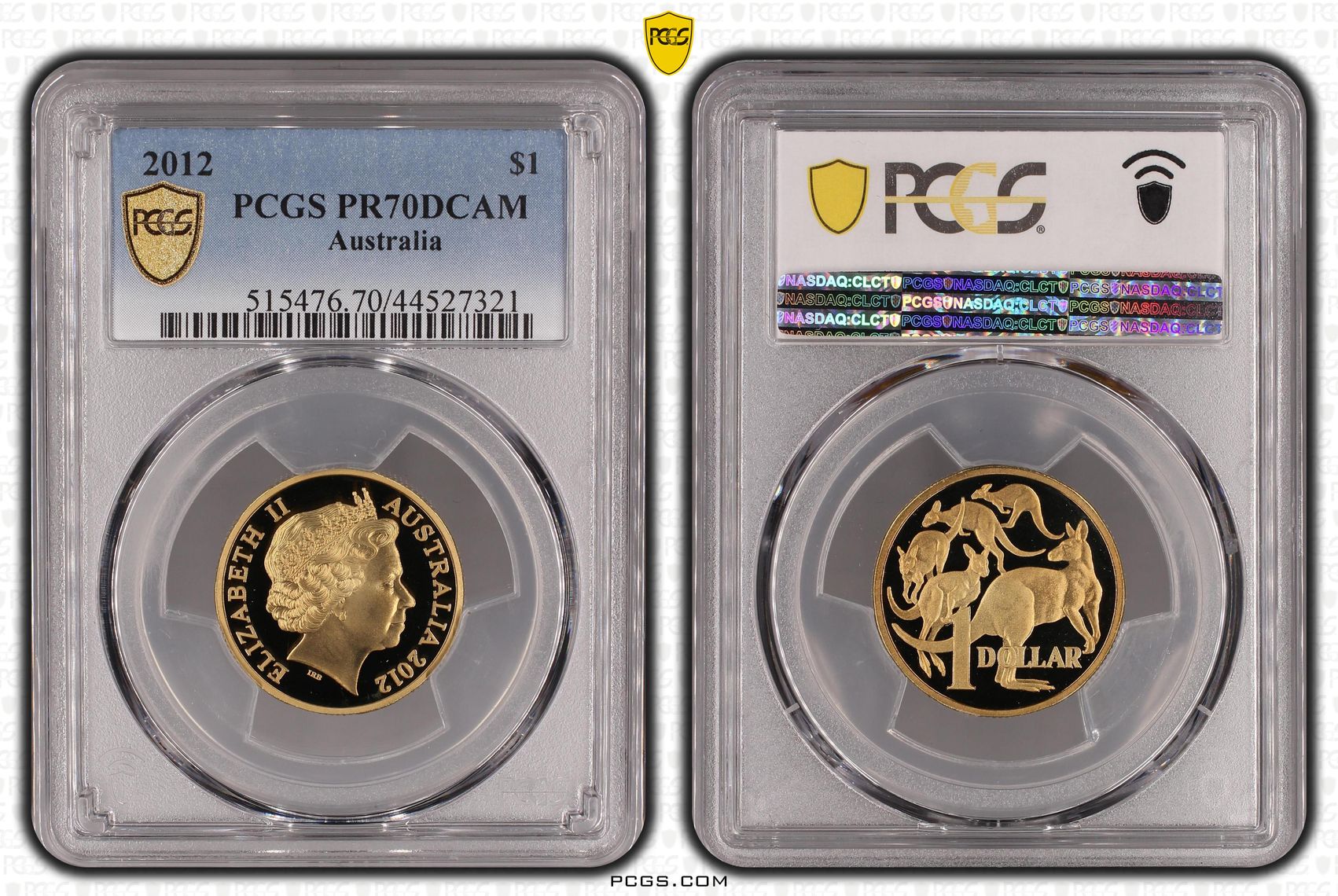2012 Australia One Dollar, $1 PCGS - PR70DCAM POP 15/0 -321