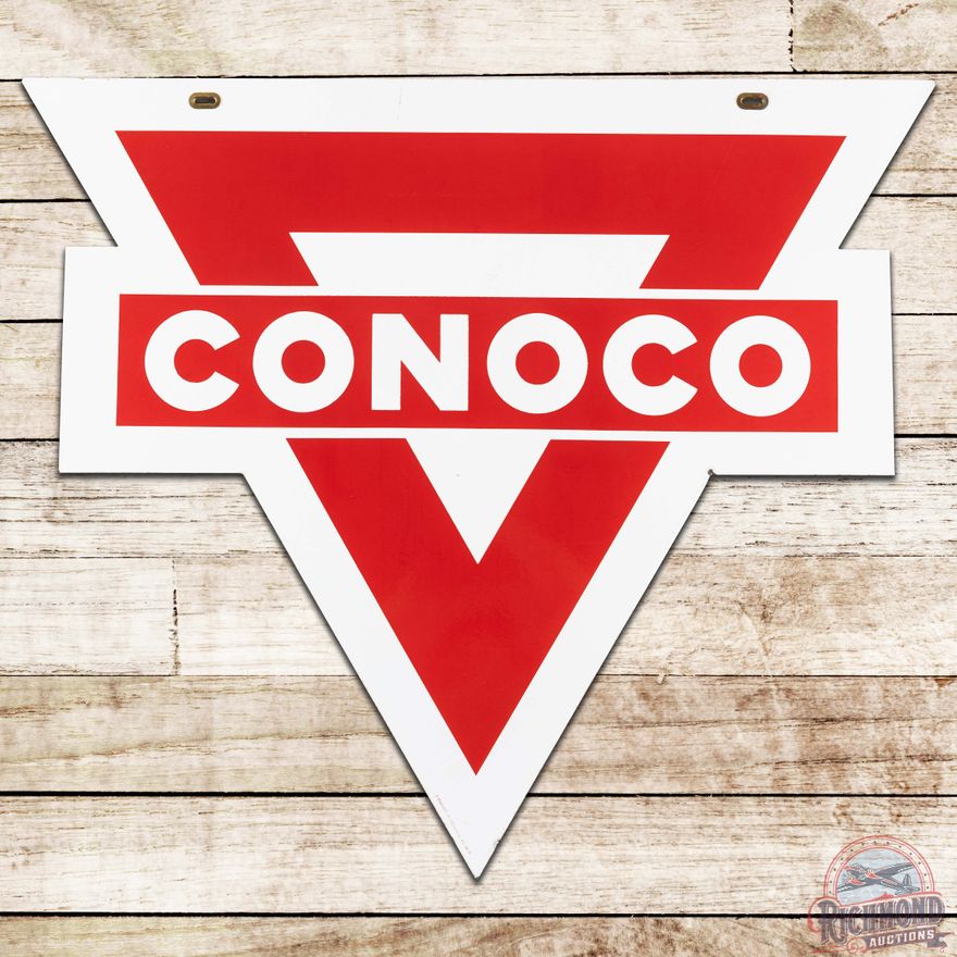 Conoco Motor Oils Die Cut DS Porcelain Sign