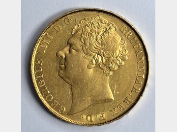 1823 GEORGE IV '1st YEAR OF ISSUE' GOLD 2 POUND COIN