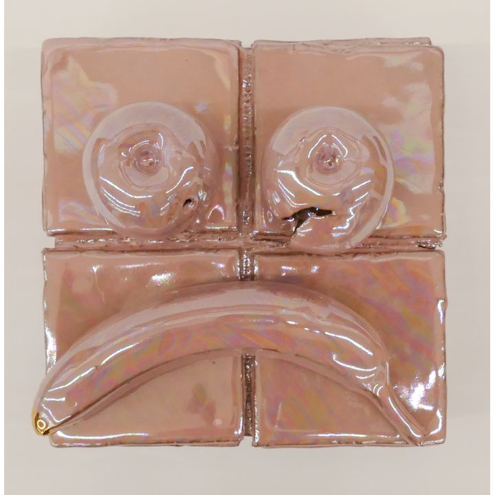 Jasmine Fetterman Apples & Banana Opalescent Tile, 2021