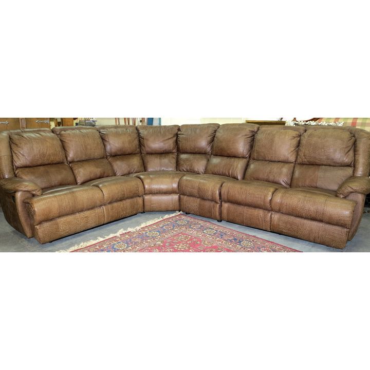 LARGE LEATHER CORNER LOUNGE SUITE,