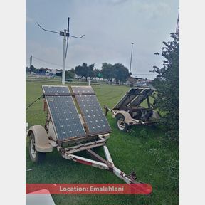 MODULAR SYSTEMS ON TRAILERS WITH 2X SOLAR PANELS