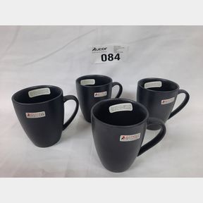 MAXWELL AND WILLIAMS BLACK CAVIAR - MUGS 400ML - SET OF 4 -