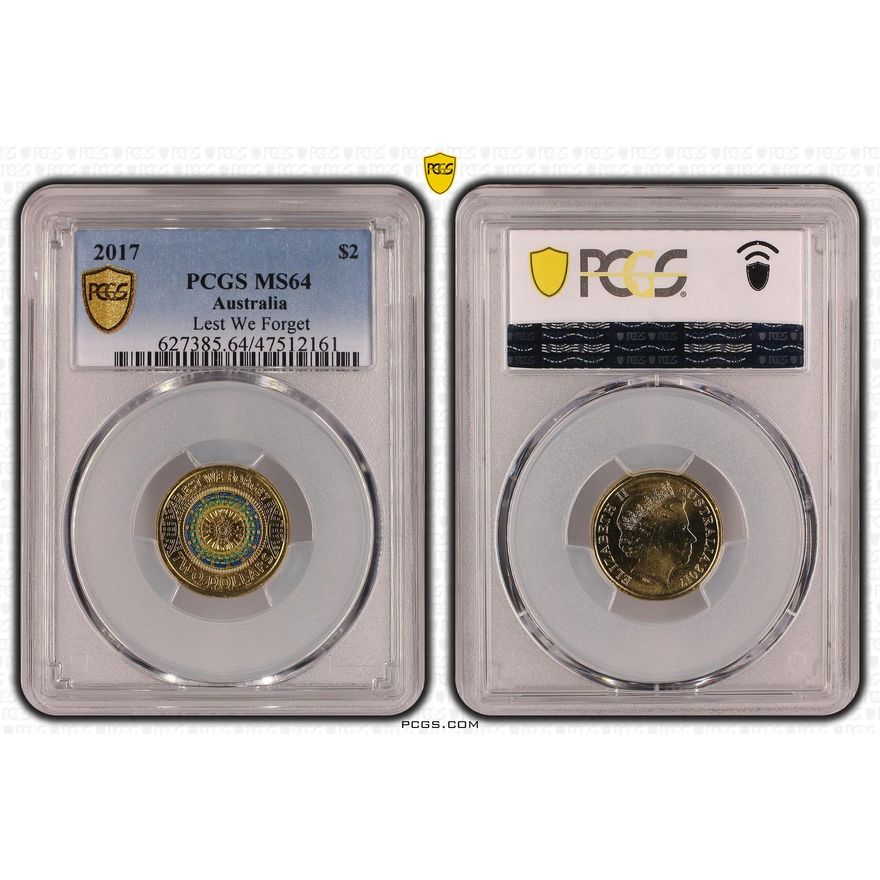 Lest We Forget, Two Dollar, 2017, PCGS MS 64