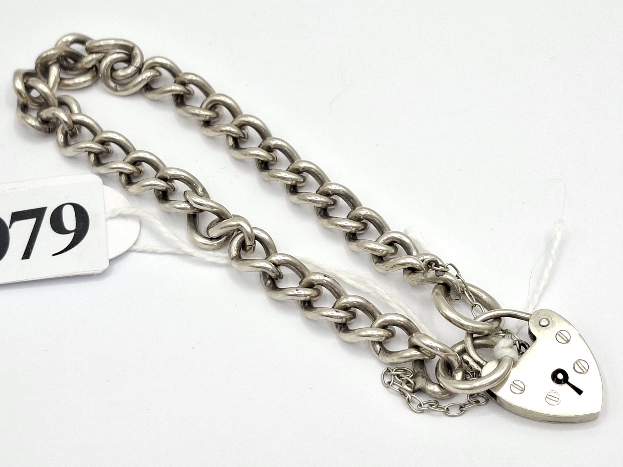 1079 · STERLING SILVER CURBLINK BRACELET