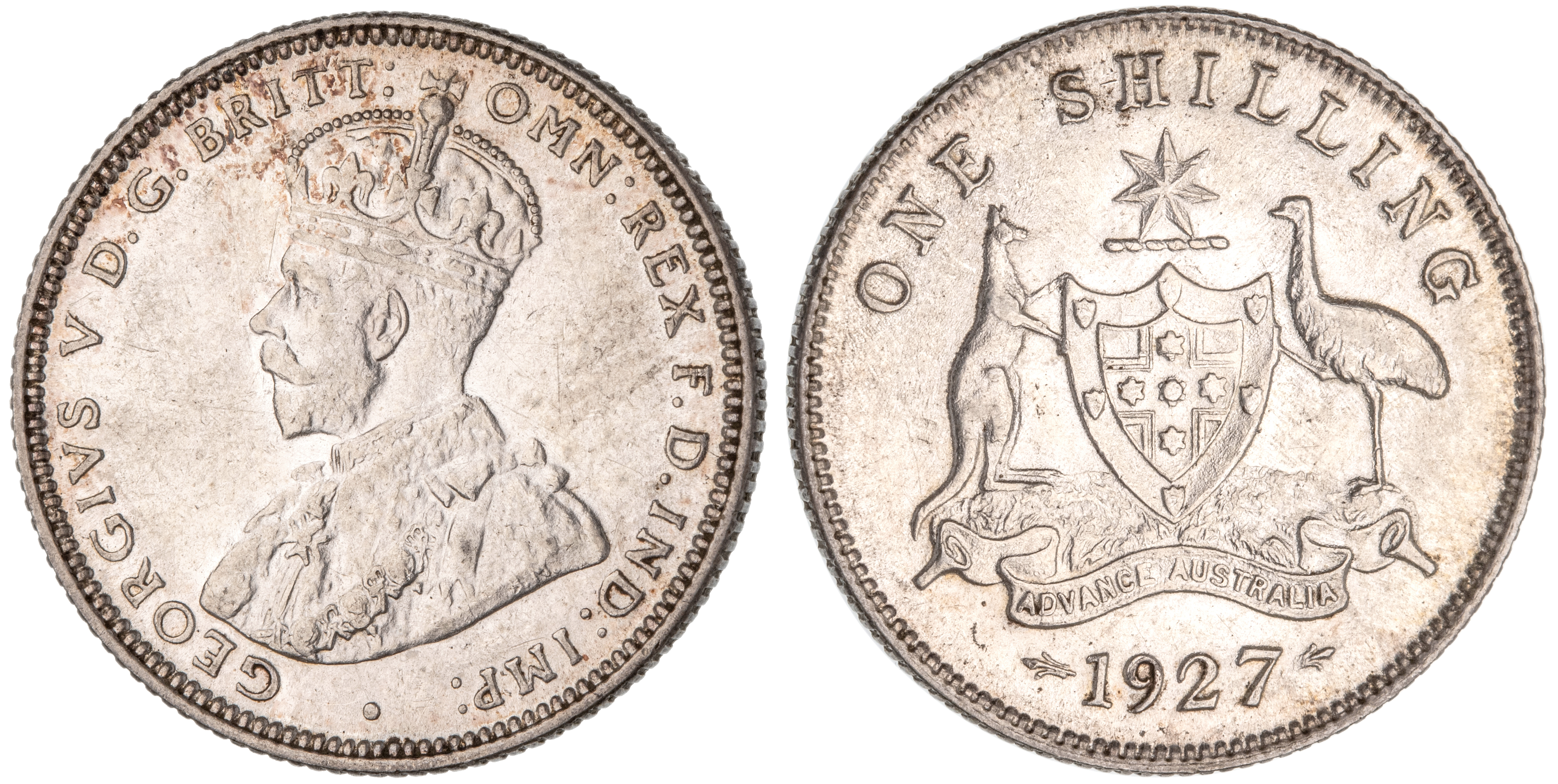 George V, Shilling, 1927, UNC