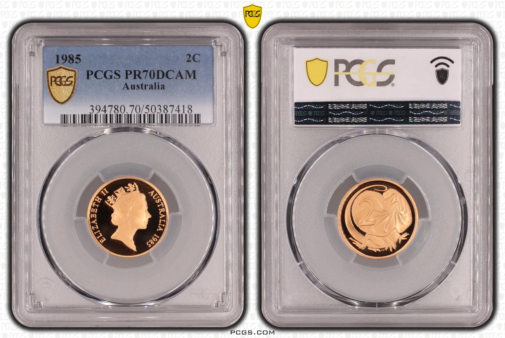 Two Cent, 1985, Pcgs Pr70dcam