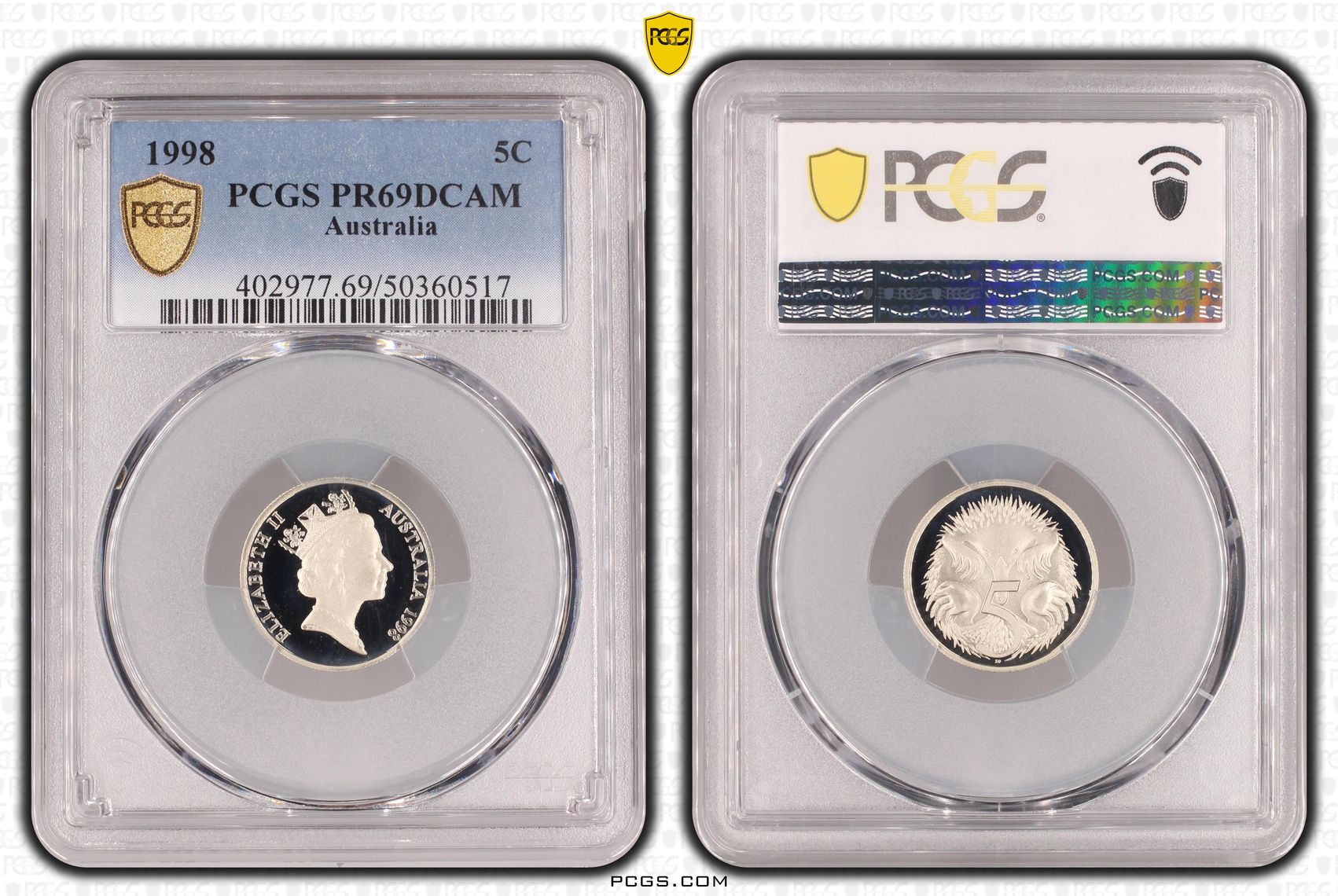 Five Cent, 1998, PCGS PR69DCAM