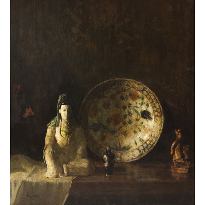 Hovsep Pushman ''Sultanabad Plate'' Oil