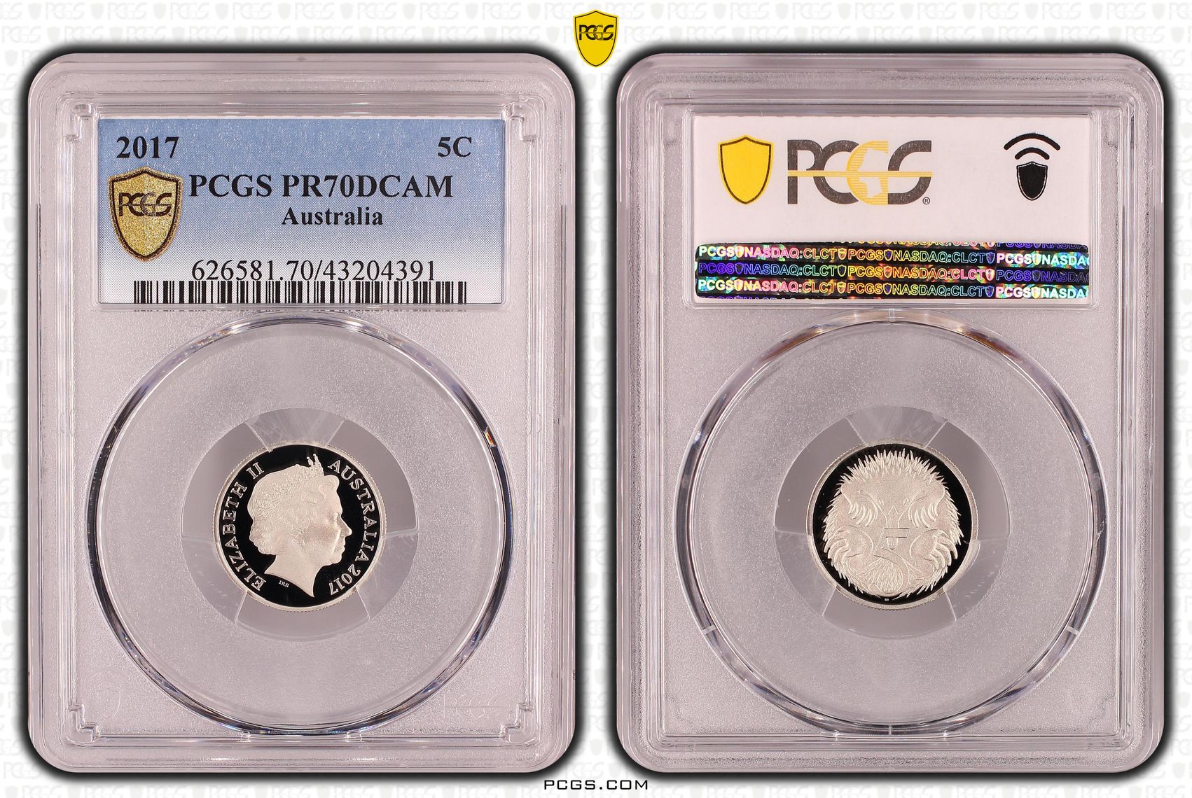 Five Cent, 2017, PCGS PR70DCAM