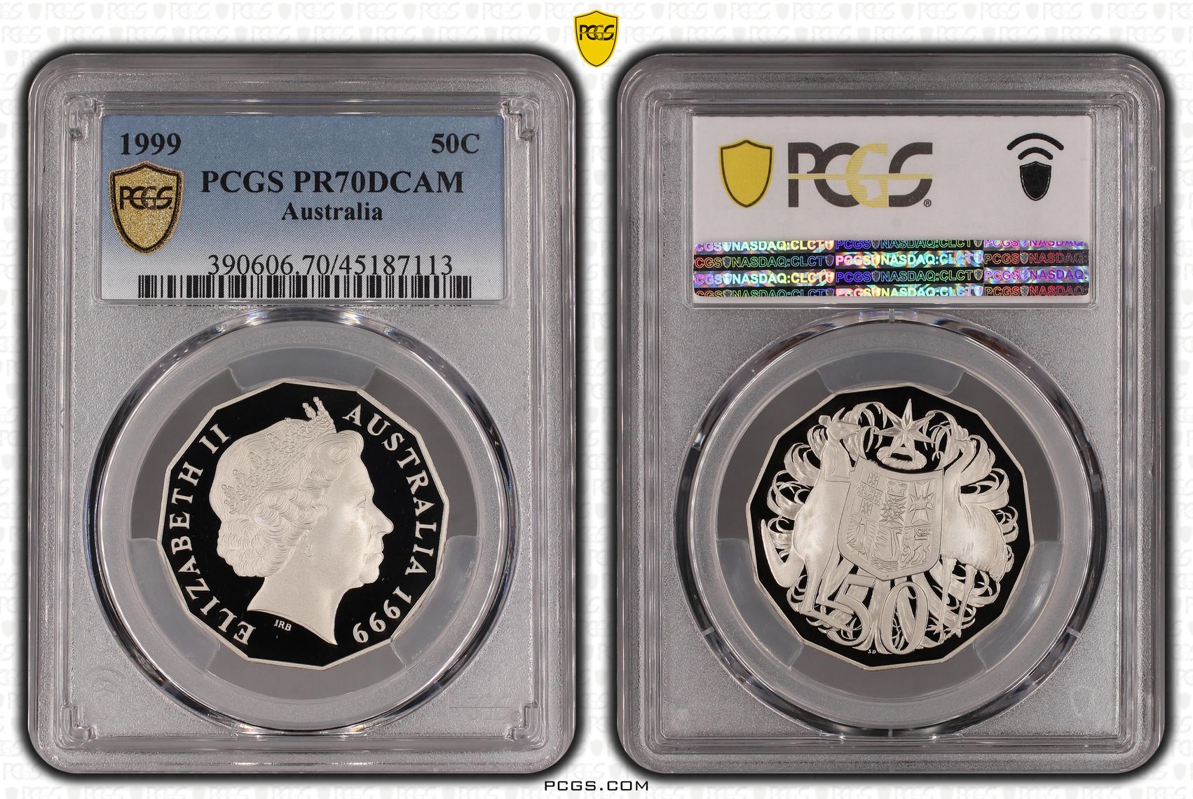 Elizabeth II, Fifty Cent, 1999, PCGS PR 70DCAM
