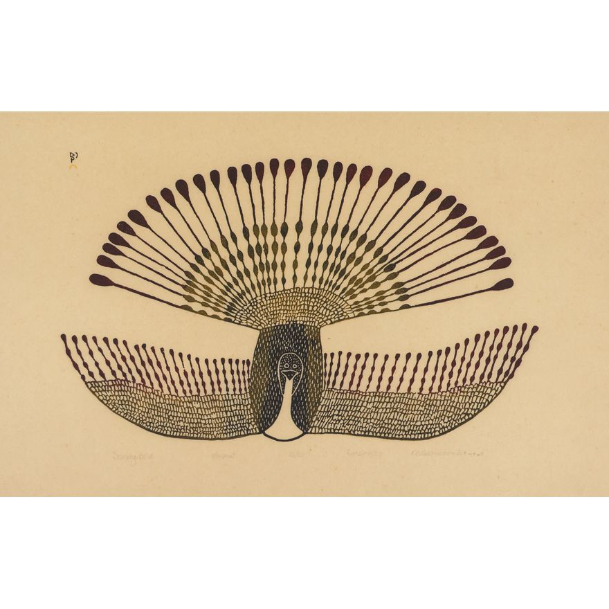 Keeleemeeoomee Samualie ''Soaring Bird'' 1982 Stonecut