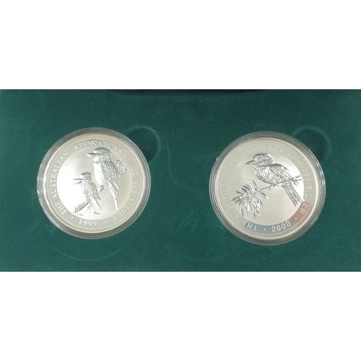 Aus. Kookaburra 1oz. (x2) Silver Coin Set