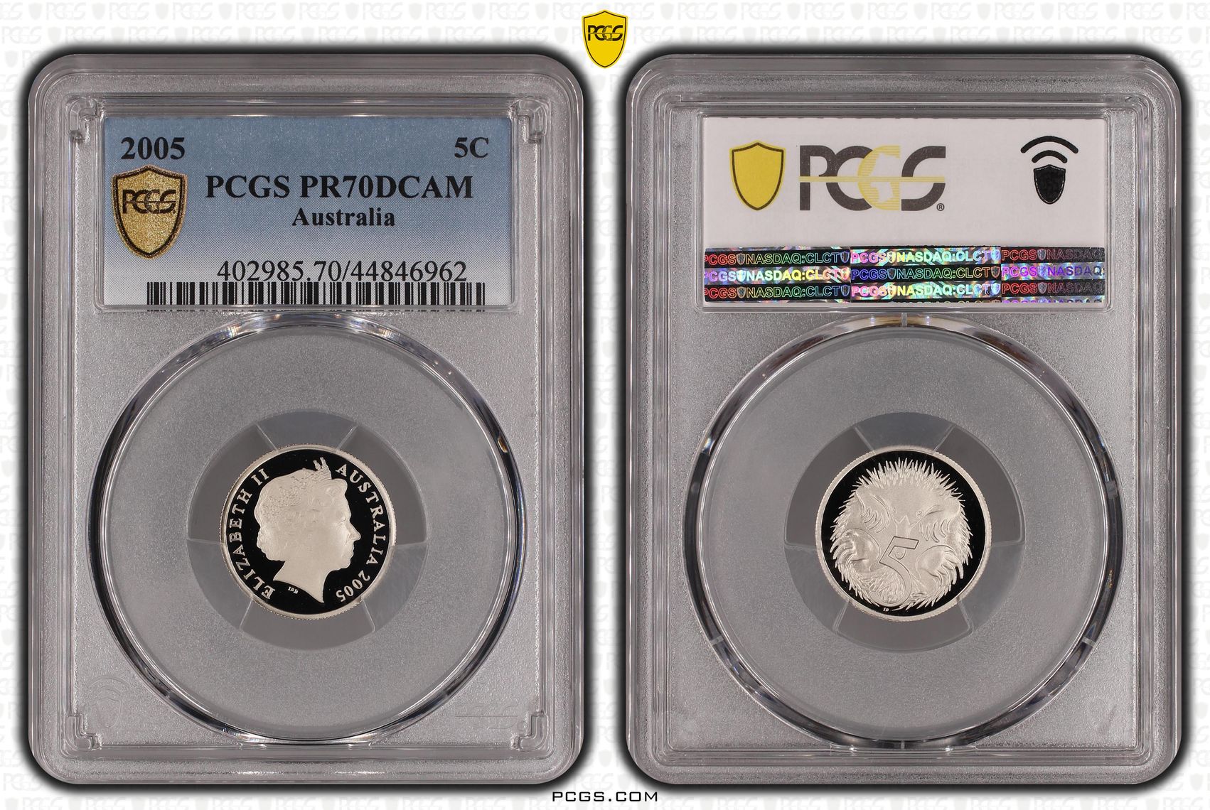 405 · 2005 Australia Five Cent, 5c PCGS - PR70DCAM POP 23/0 -962