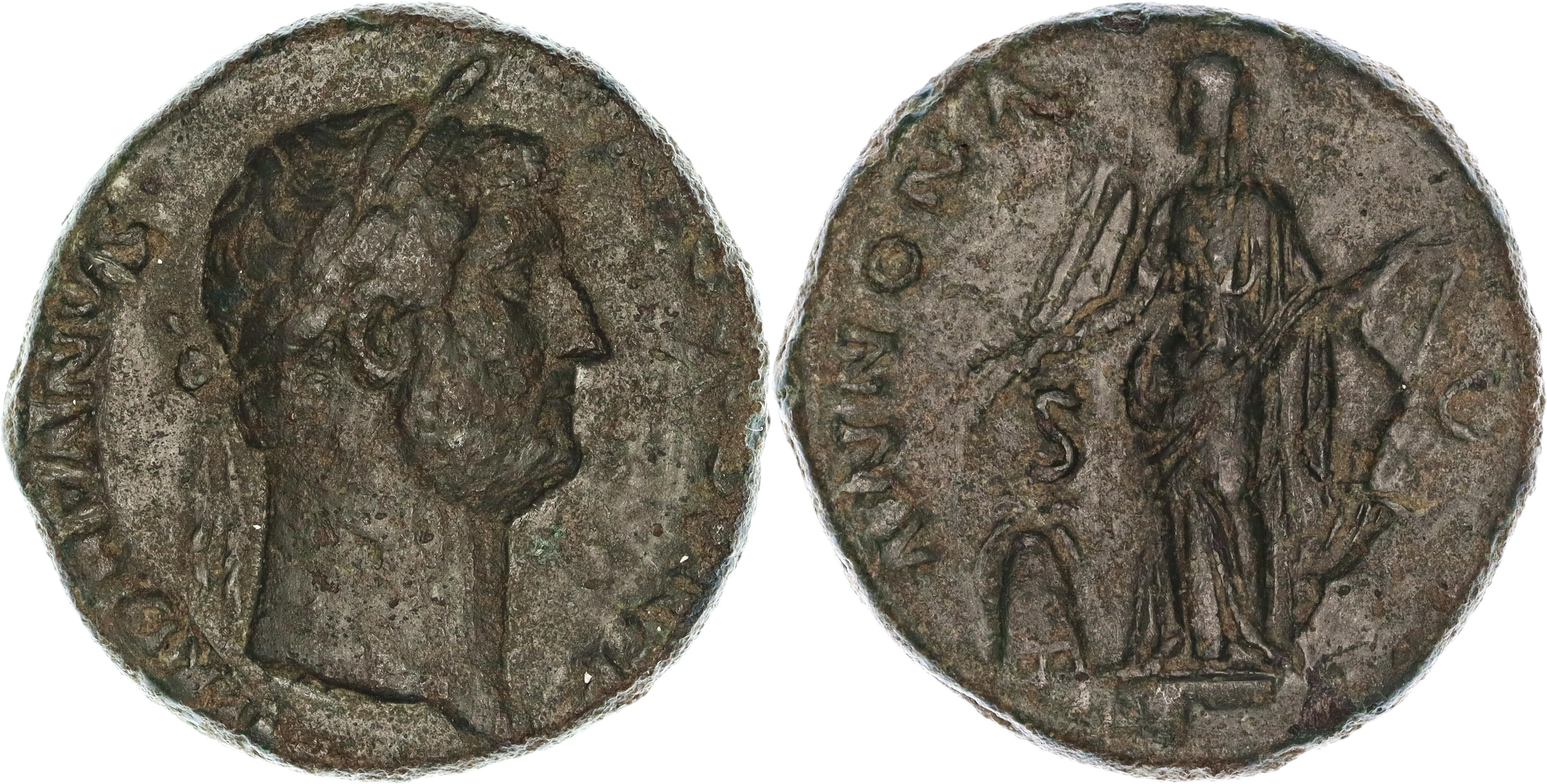 Roman Empire, Hadrian, Æ As, 134-138 AD, gF-nVF