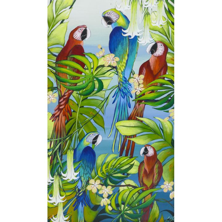 Gustavo Novoa ''Parrot Family II'' Acrylic