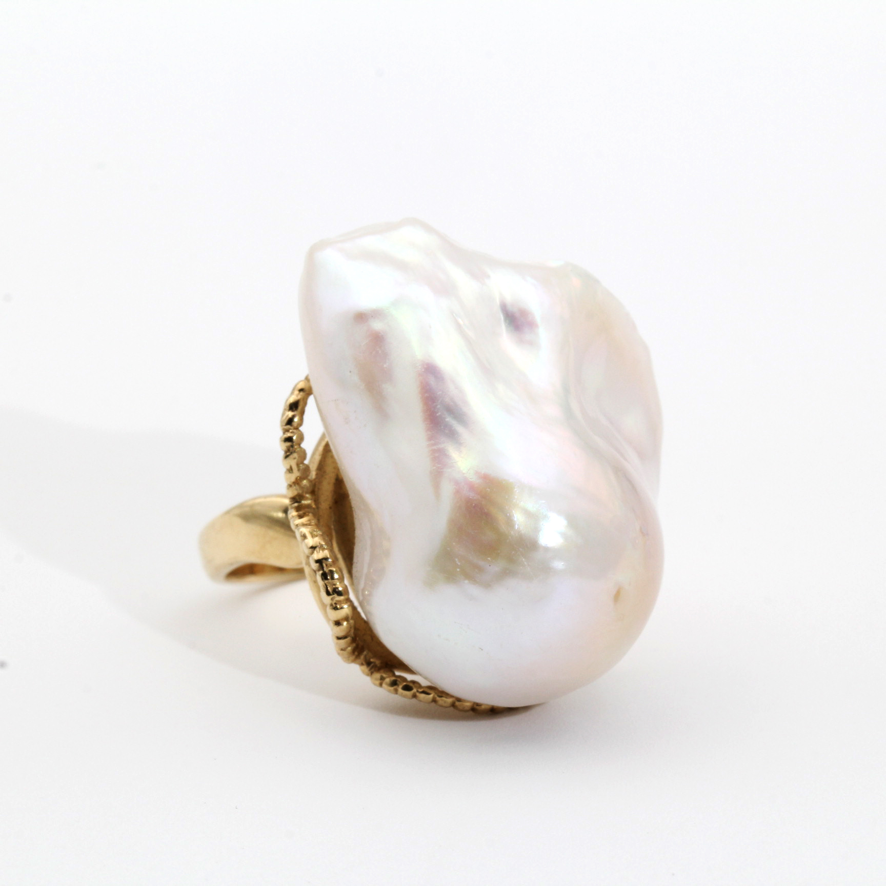 9ct Gold & Freshwater Pearl Cocktail Ring 14.4g