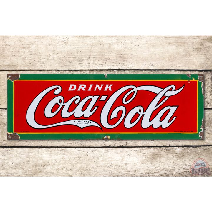 1927 Drink Coca Cola Single Sided Porcelain Sign