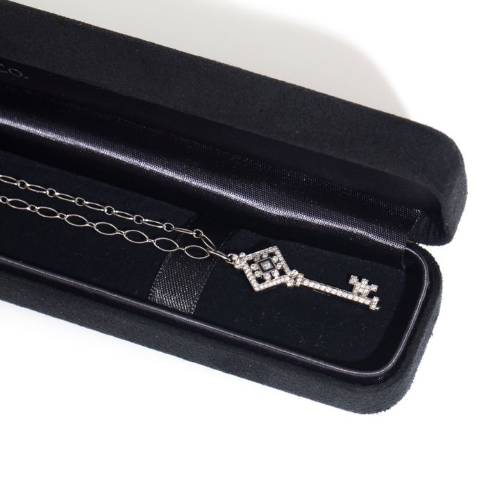 Tiffany & Co. Diamond Key Pendant