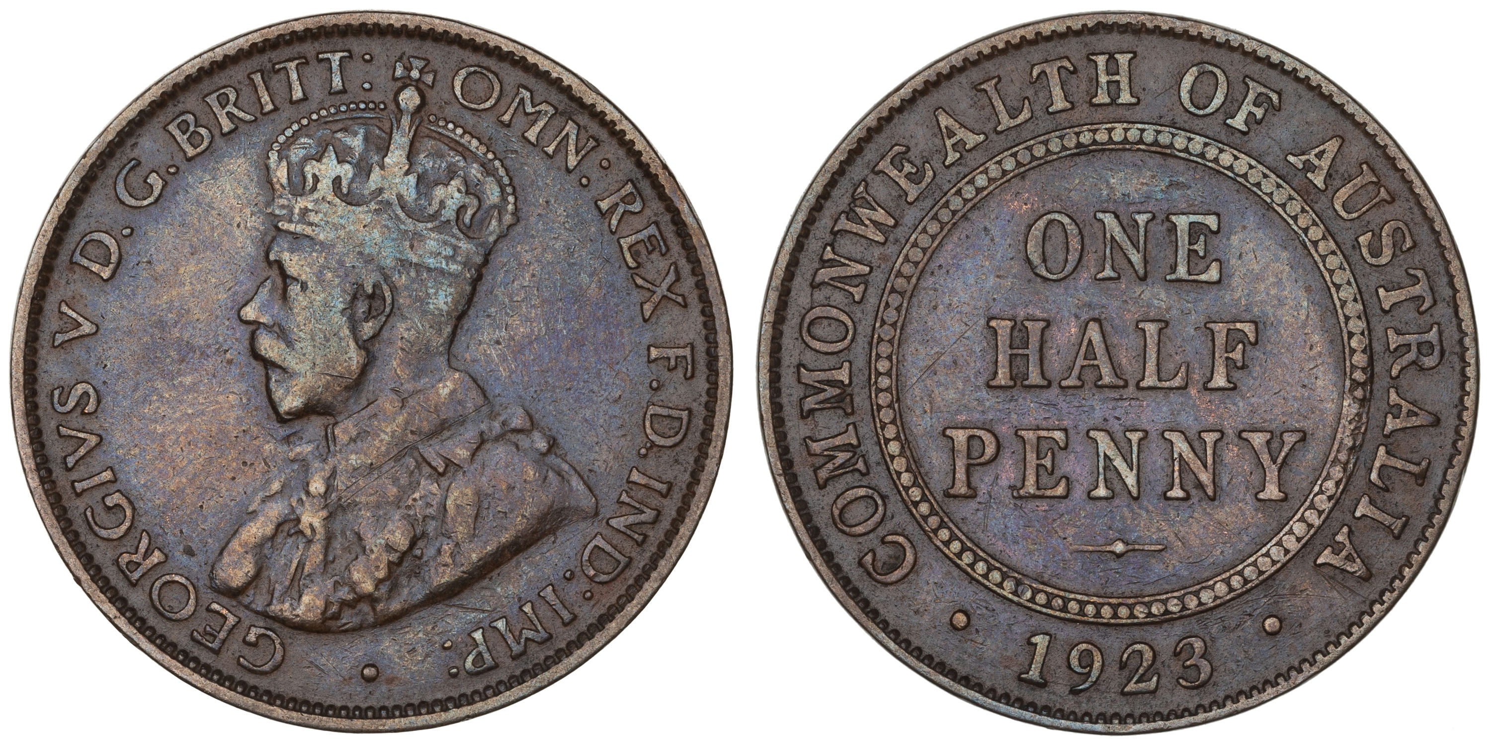 George V, Halfpenny, 1923, VG