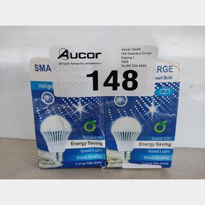 TWO LOADSHEDDING LED 20W RECHARGEABLE SCREW BULBS WITH BATTERY BAYONET