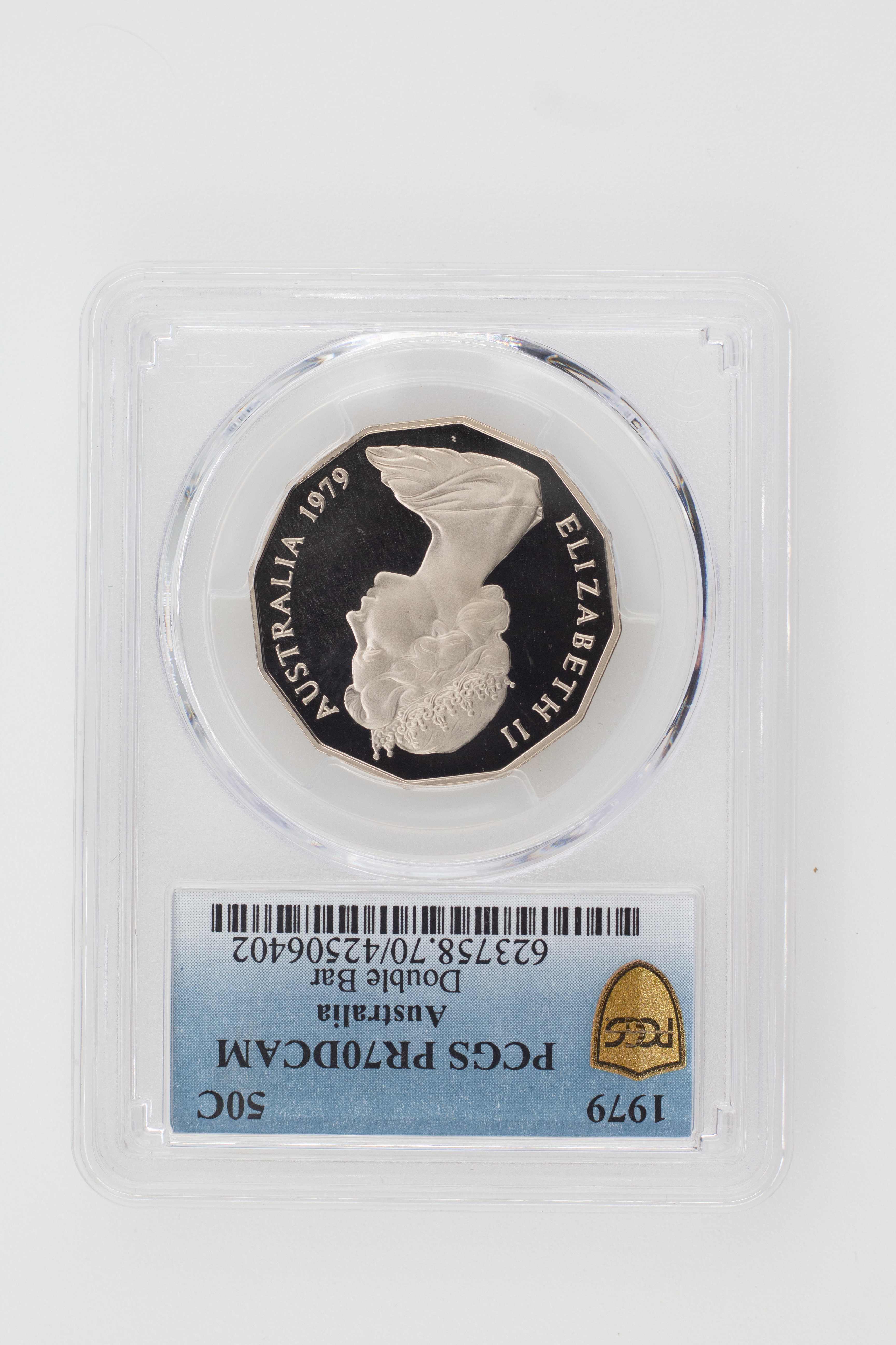 1979 Australia Fifty Cent, 50c Double Bar PCGS - PR70DCAM POP 4/0 -402
