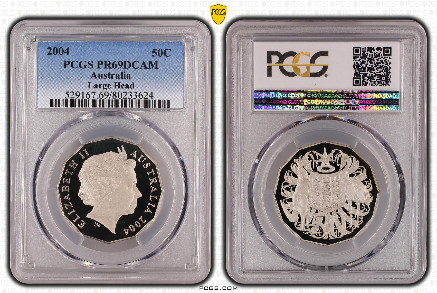 Large Head, Fifty Cent, 2004, PCGS PR69DCAM