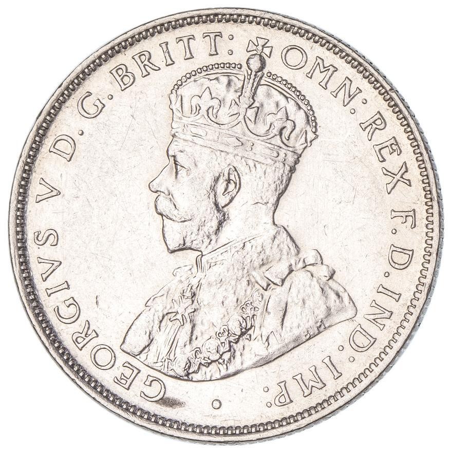 George V, Florin, 1918-M, aUNC