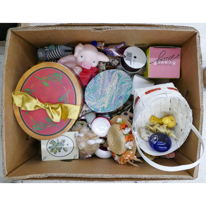 Box Old Easter Toys and Decor