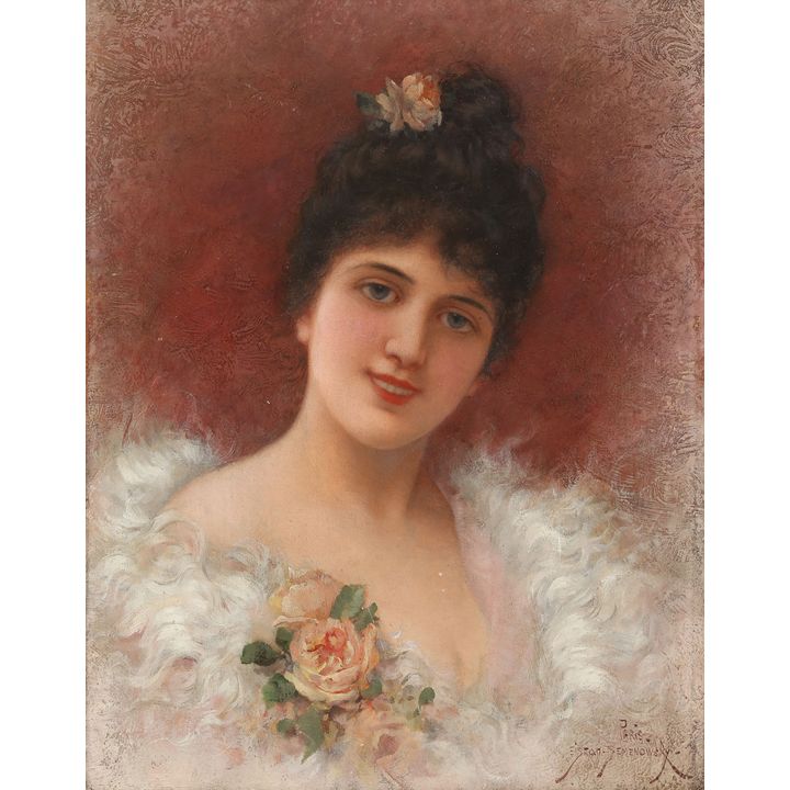 Emile Eisman-Semenowsky | Młoda dama w futrze