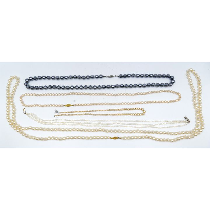 Box Faux Pearl Necklaces etc.