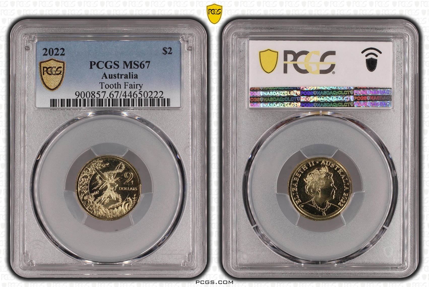 Elizabeth II, Tooth Fairy, Two Dollar, 2022, PCGS MS 67