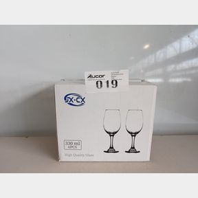WINE GLASSES - 330ML - SET OF 4 PIECES - TRANSPARENT - 1 PACK - THESE WHITE WINE GLASSES COME IN A SET OF 4 PIECES WITH A CAPACITY