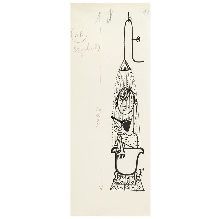 Jerzy Flisak | Prysznic, ilustracja do Szpilek 29