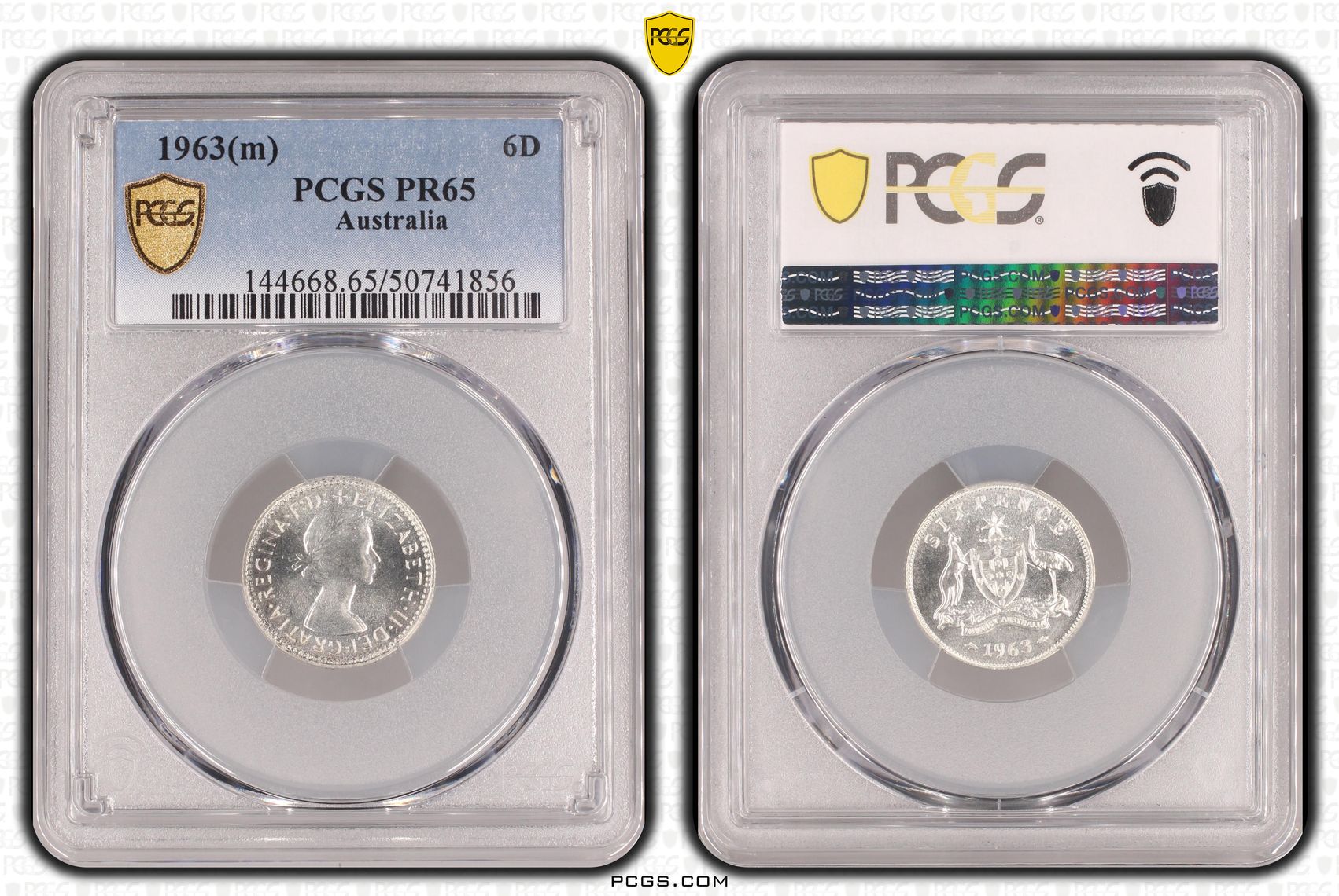 Elizabeth II, Sixpence, 1963(m), PCGS PR65