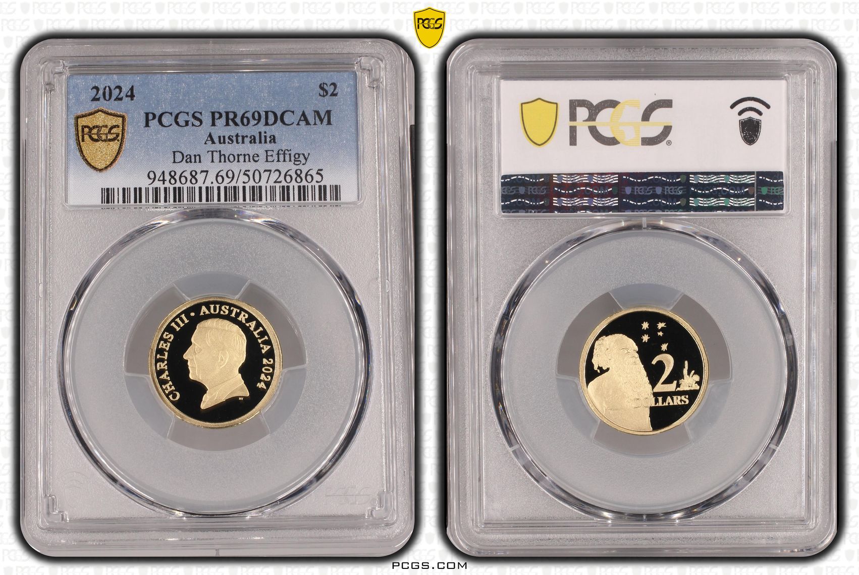 Dan Thorne Effigy , Two Dollar, 2024, PCGS PR69DCAM